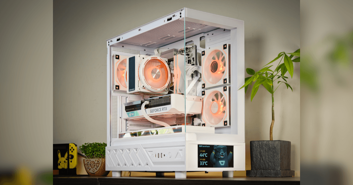 darkFlash DS950V 開箱 自帶螢幕的平價海景房機殼